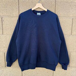 90's JERZEES Faded Navy Crewneck Sweatshirt